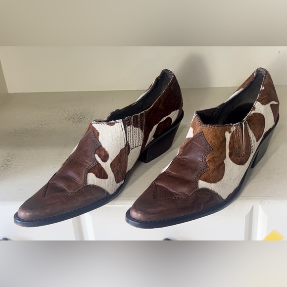 Matisse Women’s Calf Hair Cow Hide Leather Booties Size 8.5 - Picture 2 of 9